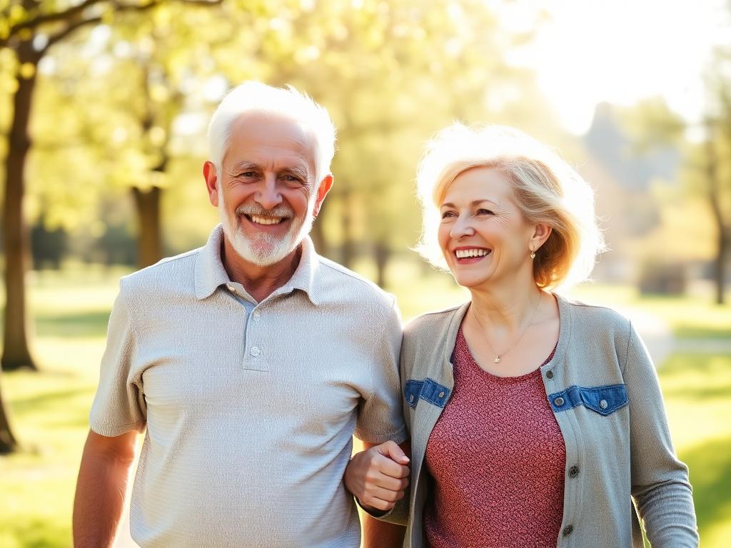 Happy mature couple enjoying healthy active lifestyle